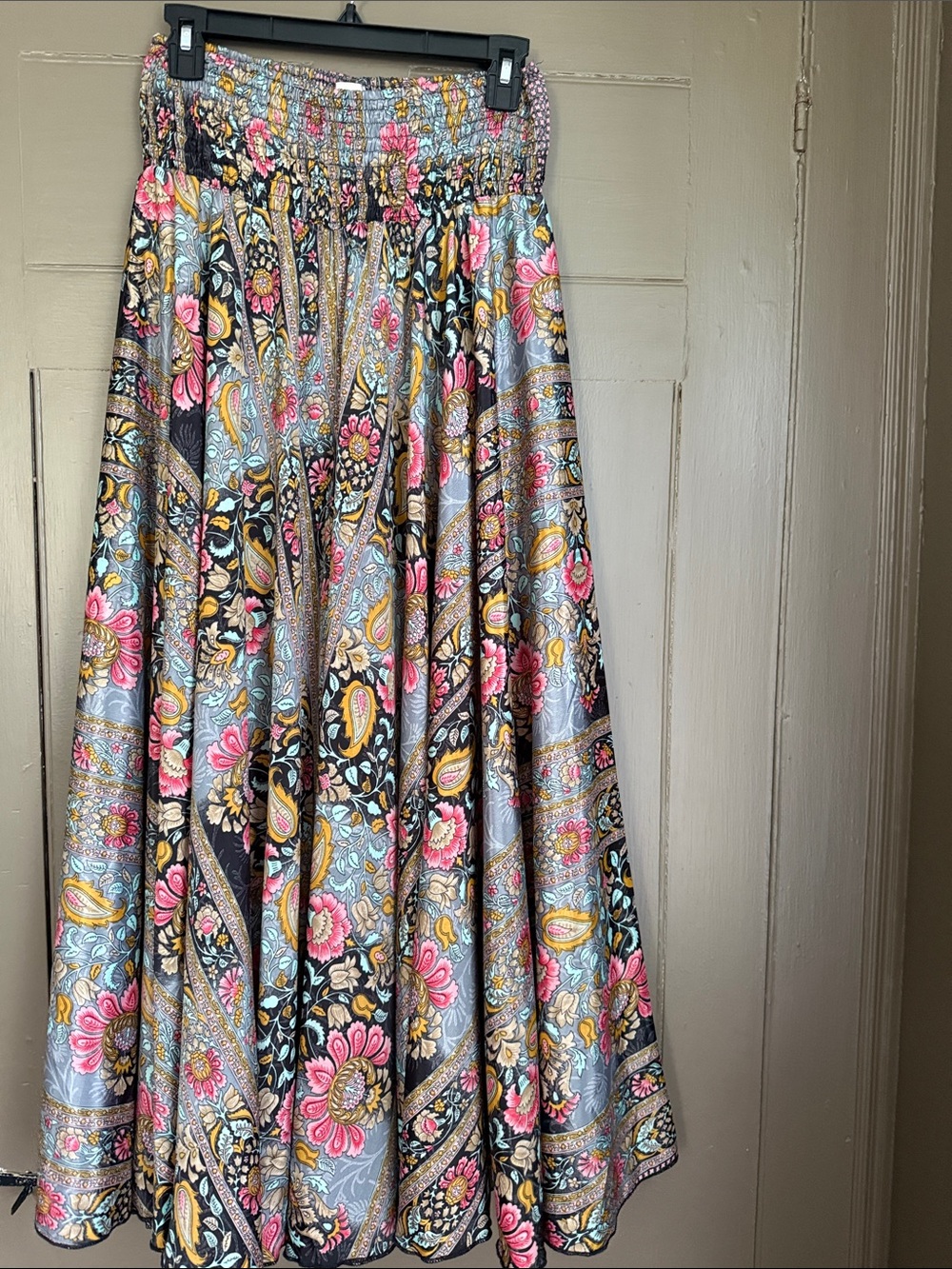 Dolma OS coulotte silk and poly maxi skirt boho